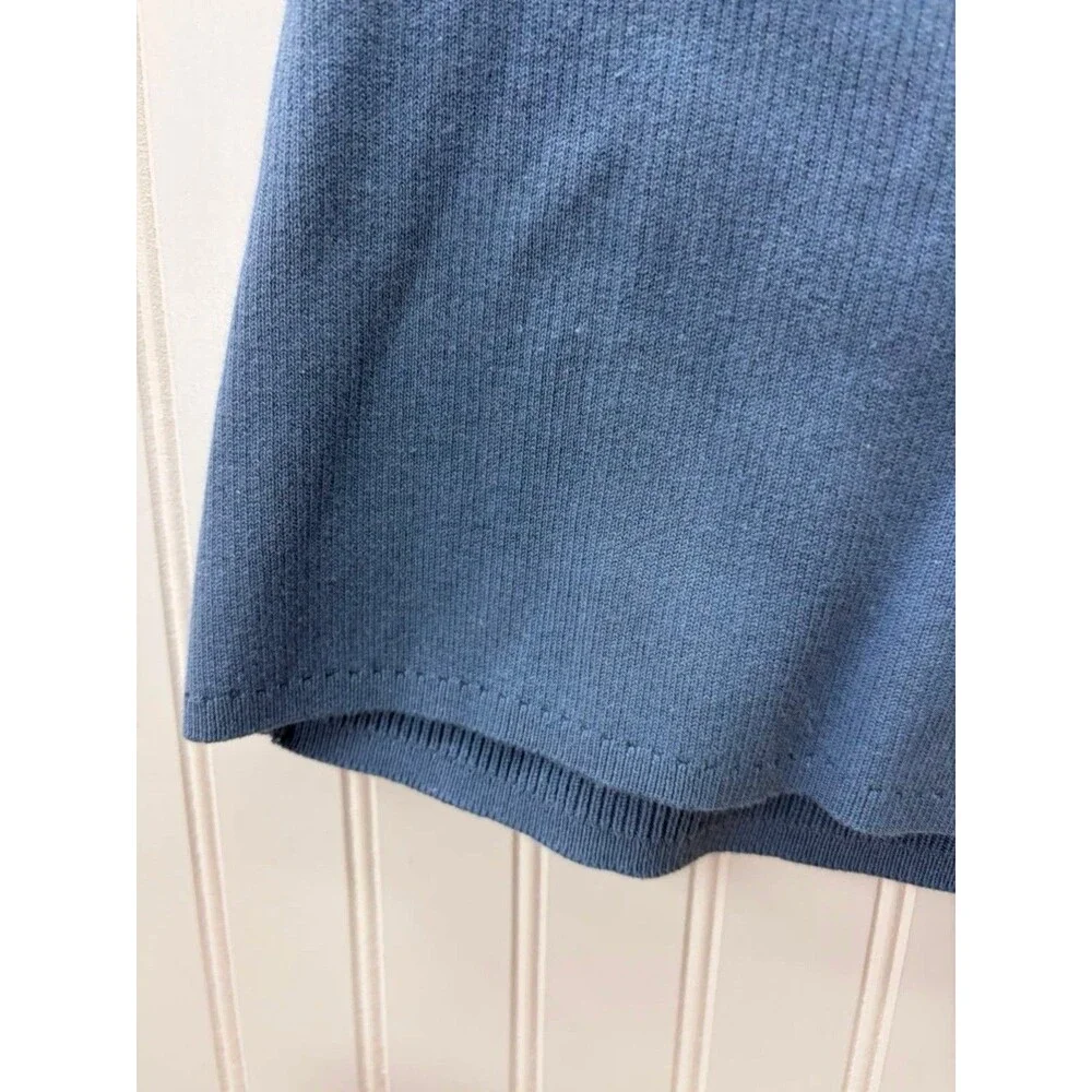 Free People The Laurel Blue Ribbed Mini Skirt Size Small